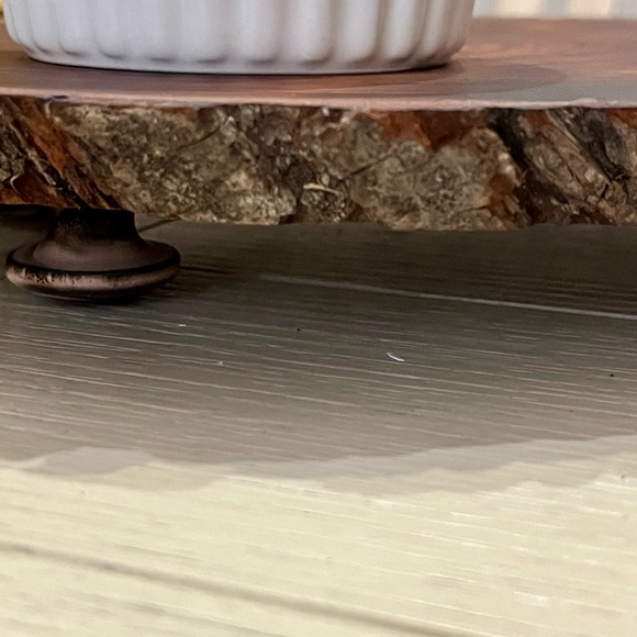 Rustic Live Edge Wood Riser-Plant Stand-Serving Platter Handmade - Picture 7 of 8